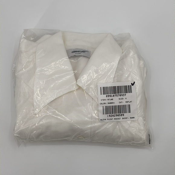 Alexa Chung for Madewell Pleat-Pocket Button-Up Shirt in white size M NWT NT108 - Picture 10 of 11